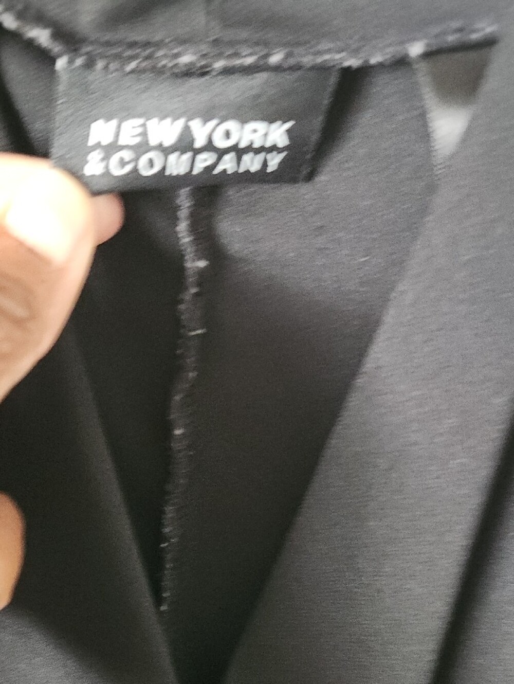 New York & Company Black Wrap Midi Dress with Side Tie - Picture 2 of 2